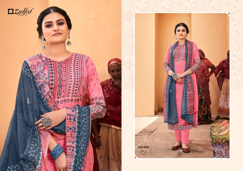 Zulfat Designer Suits Riyasat Cotton Digital Printed Party Wear Salwar Suits