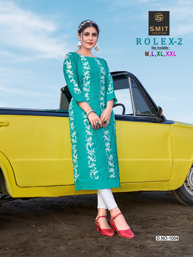 Poonam Designs Rolex Vol 2 Chanderi With Beautiful Heavy Work Stylish Designer Party Wear Kurti