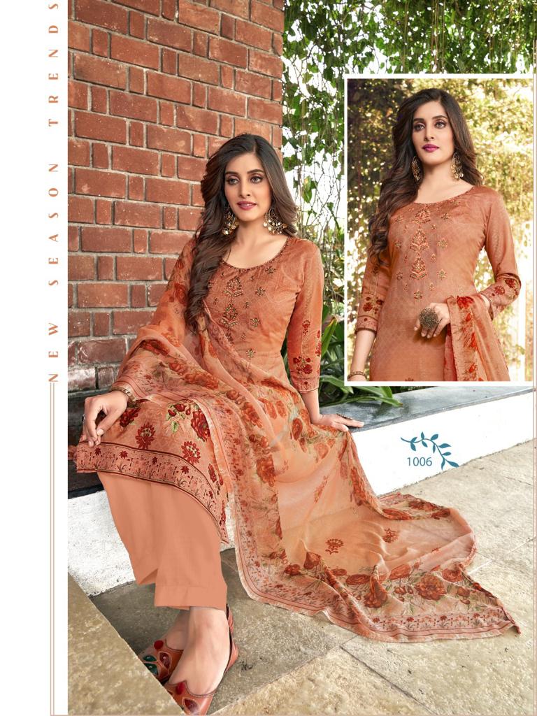 Roli Moli Creation Zarina Digital Style Print With Exclusive Embroidery Work Salwar Suits