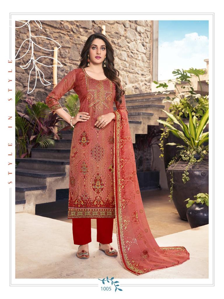 Roli Moli Creation Zarina Digital Style Print With Exclusive Embroidery Work Salwar Suits