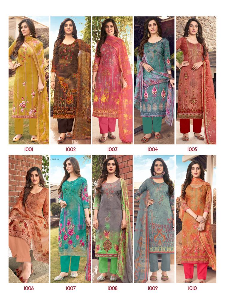 Roli Moli Creation Zarina Digital Style Print With Exclusive Embroidery Work Salwar Suits