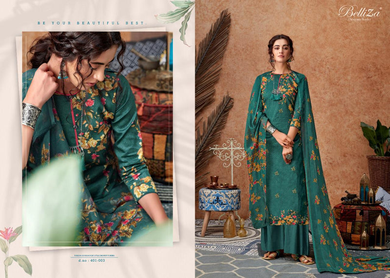 Belliza Designer Studio Roman Beauty Salwar Suits In Jam Silk
