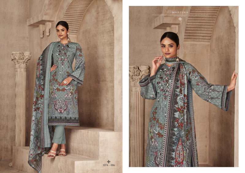 Romani Maeena Vol 10 Premium Soft Cotton Digital Print Heavy Embroidery Work Swarovski Work Fancy Salwar Suit