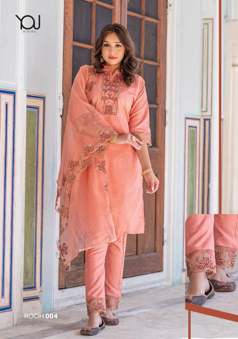 Wanna Rooh Dola Silk Fancy Designer Party Wear Kurtis With Set Of Bottom & Dupatta