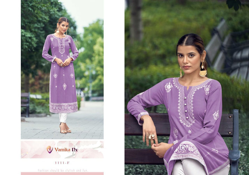 Vamika NX Rooh Vol 2 Gold Rayon Viscose Fancy Designer Party Wear Kurtis With Pants