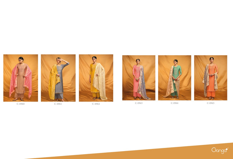 Ganga Roop Silk With Heavy Embroidery Work Stylish Designer Festive Wear Salwar Suit