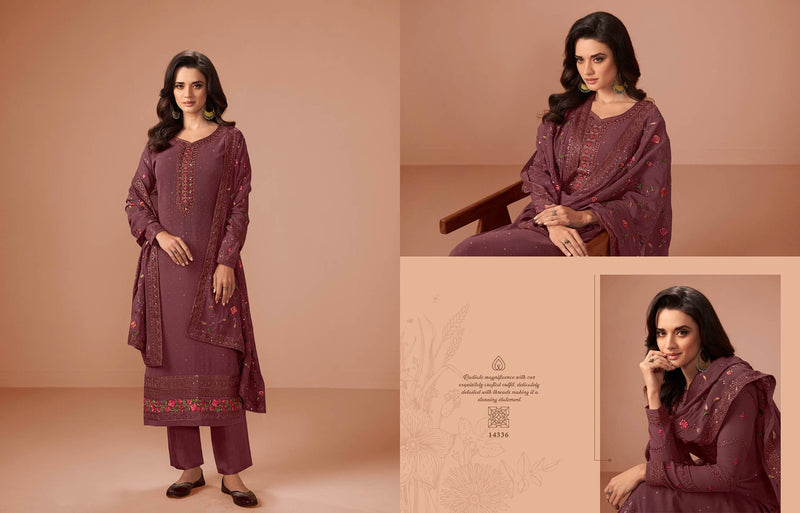 Zisa Rose Georgette Embroidered Swarovski Work Fancy Designer Partywear Salwar Kameez