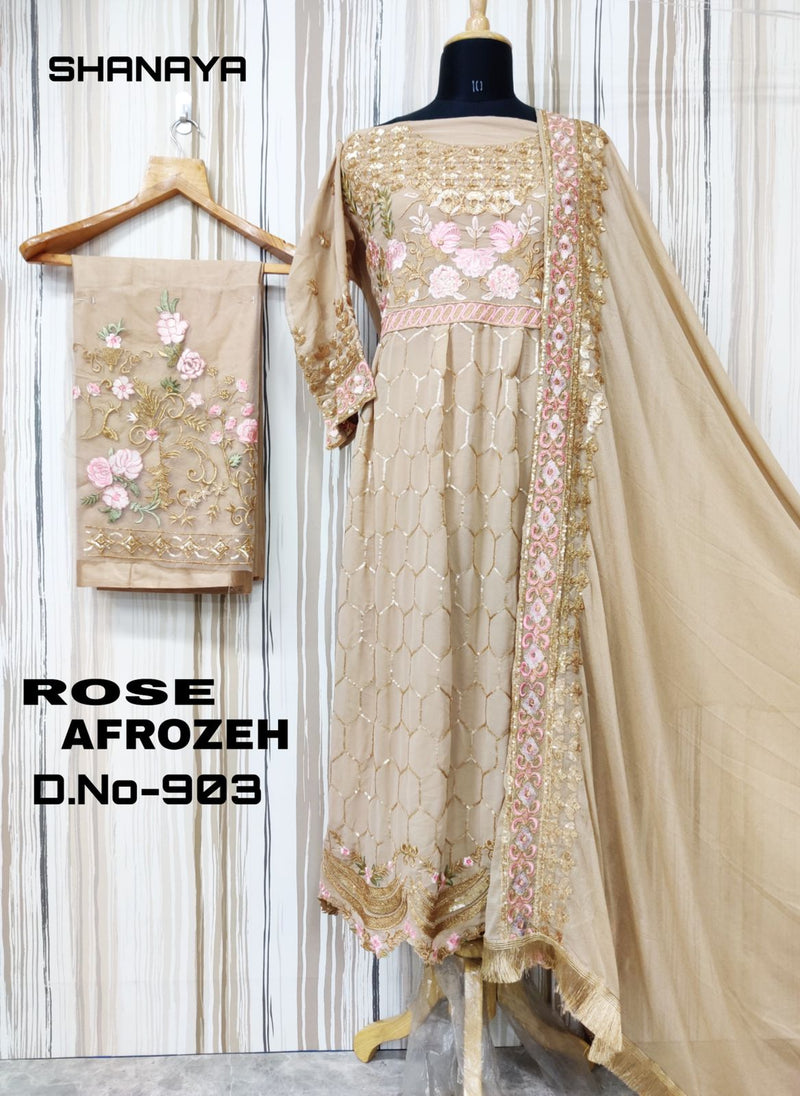 Shanaya Fashion Rose Afrozeh Edition S 903 Colors Fox Georgette Pakistani Style Wedding Wear Salwar Suits