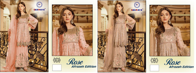 Shanaya Fashion Rose Afrozeh Edition S 903 Colors Fox Georgette Pakistani Style Wedding Wear Salwar Suits