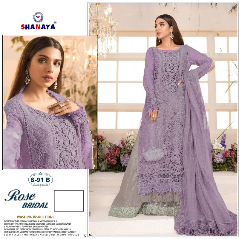 Shanaya Fashion Rose Bridal S 91 Butterfly Net With Embroidery Work Stylish Designer Pakistani Salwar Kameez