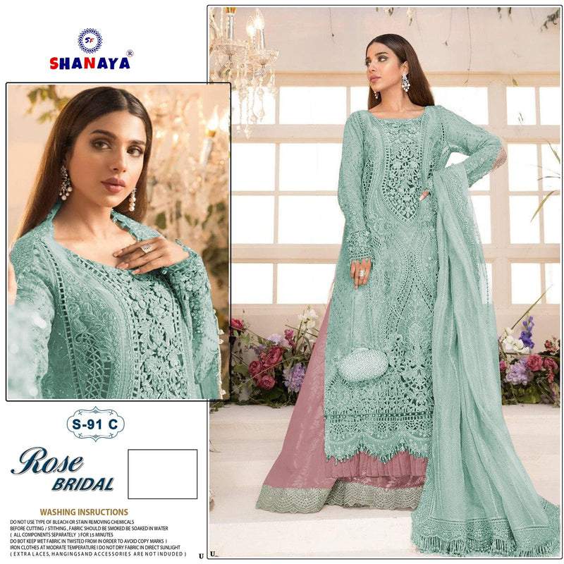 Shanaya Fashion Rose Bridal S 91 Butterfly Net With Embroidery Work Stylish Designer Pakistani Salwar Kameez