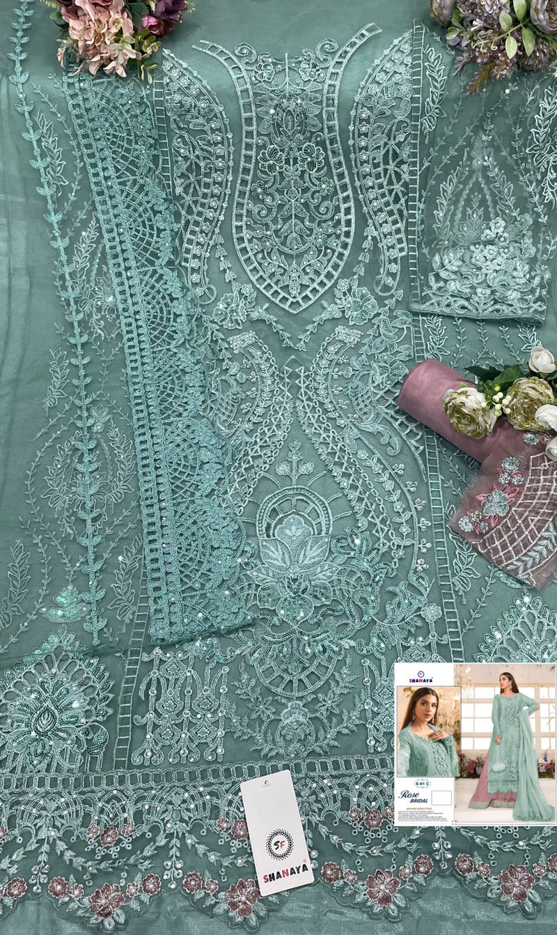 Shanaya Fashion Rose Bridal S 91 Butterfly Net With Embroidery Work Stylish Designer Pakistani Salwar Kameez