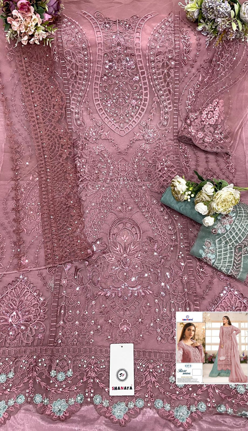 Shanaya Fashion Rose Bridal S 91 Butterfly Net With Embroidery Work Stylish Designer Pakistani Salwar Kameez