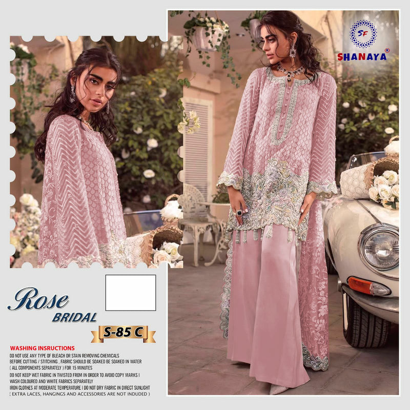 Shanaya Fashion Rose Bridal S 85 Fox Georgette Pakistani Style Designer Embroidered Wedding Wear Salwar Suits