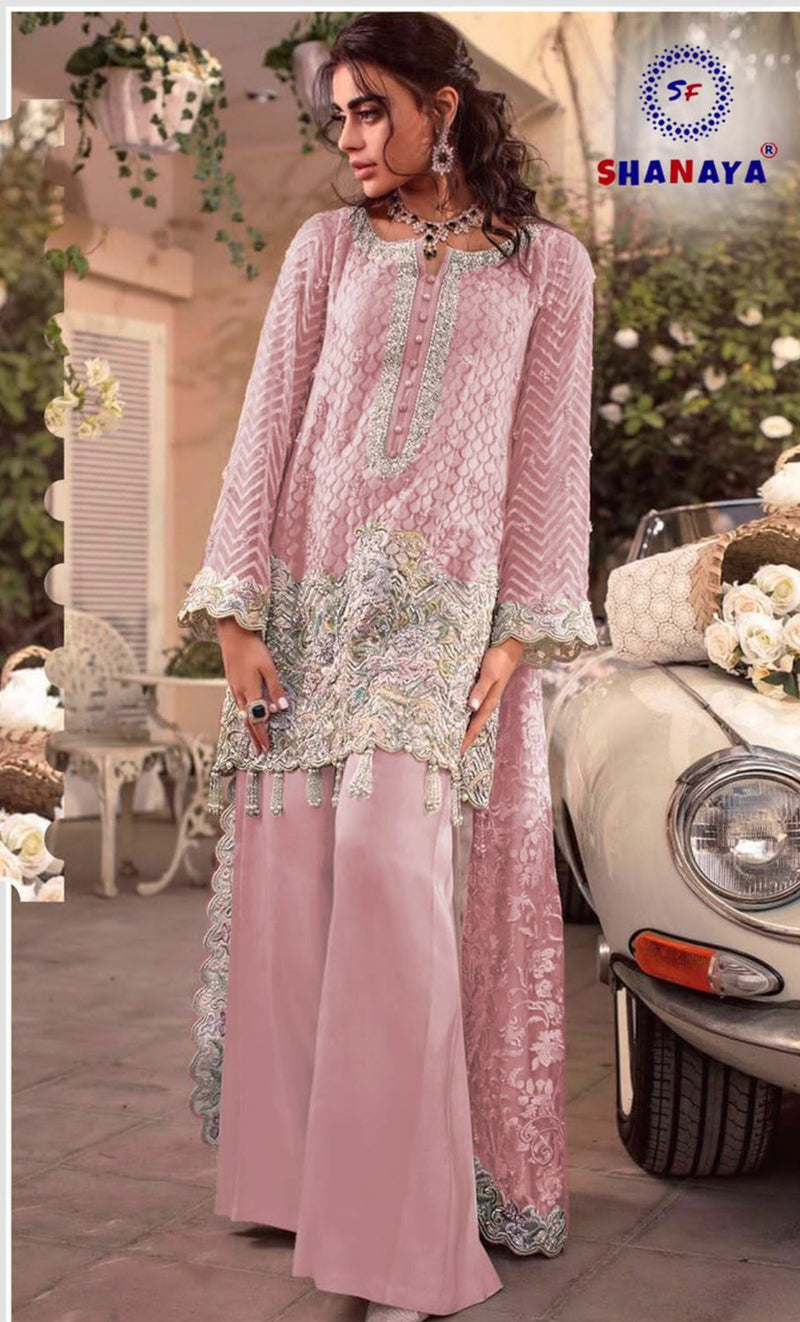 Shanaya Fashion Rose Bridal S 85 Fox Georgette Pakistani Style Designer Embroidered Wedding Wear Salwar Suits