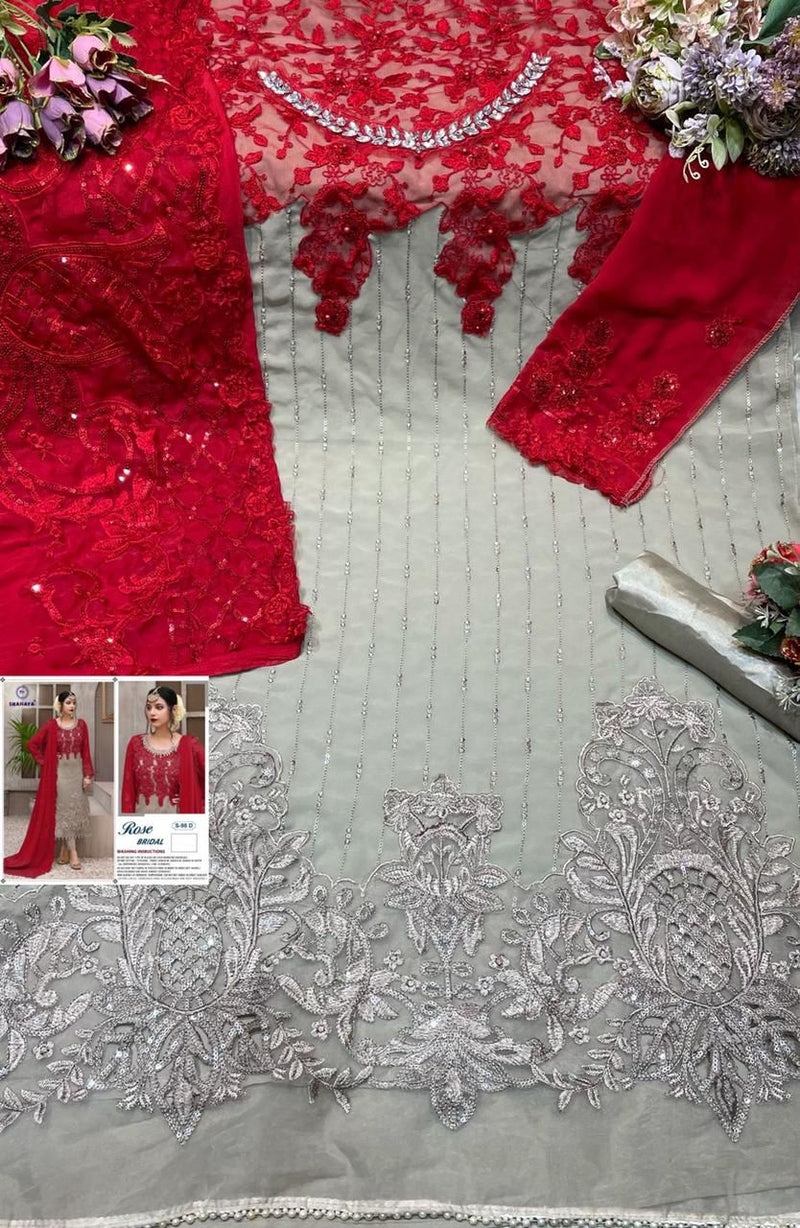 Shanaya Fashion Rose Bridal S 98 Edition Fox Georgette Wedding Wear Heavy Embroidered Salwar Suits