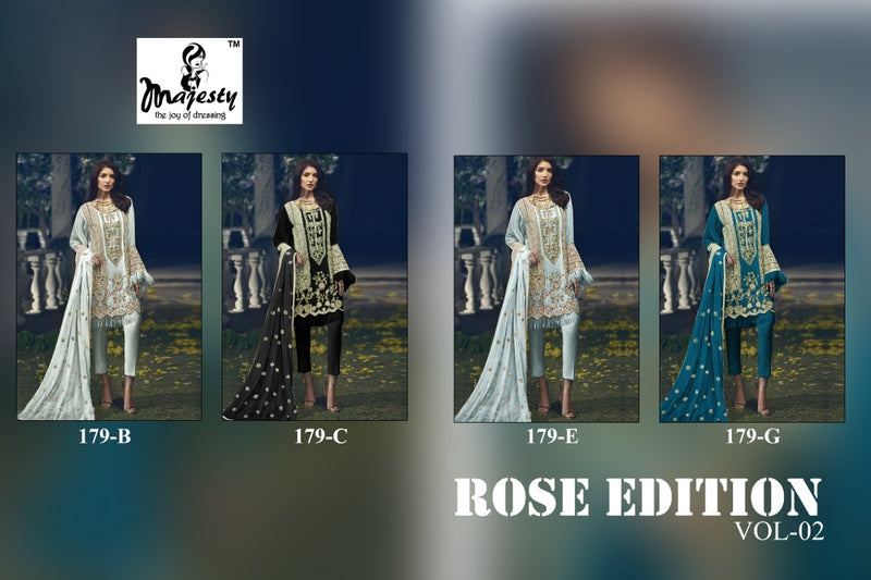 Majesty Rose Edition Vol 2 Fox Georgette Designer Pakistani Style Salwar Kameez