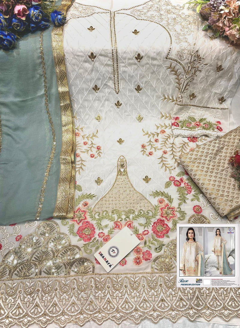 Shanaya Rose Bridel 109 Fox Georgette With Embroidered and Hand work Stylish Designer Pakistani Style Salwar Suit