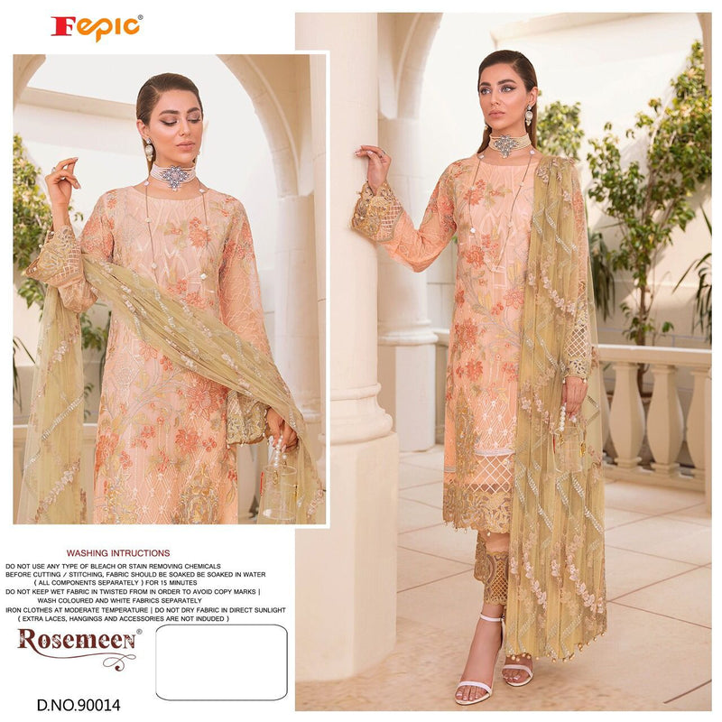Fepic Rosemeen 90014 Georgette Pakistani Style Designer Party Wear  Heavy Embroidered Salwar Suits
