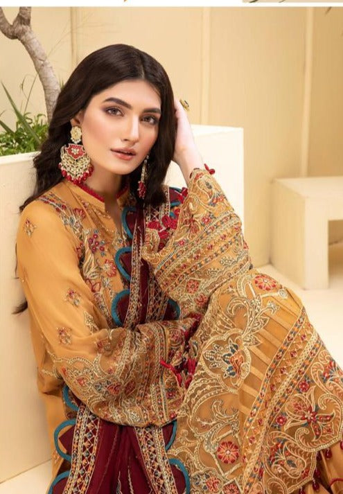 Fepic Rosemeen 91020 Georgette Pakistani Style Embroidered Wedding Wear Salwar Suits