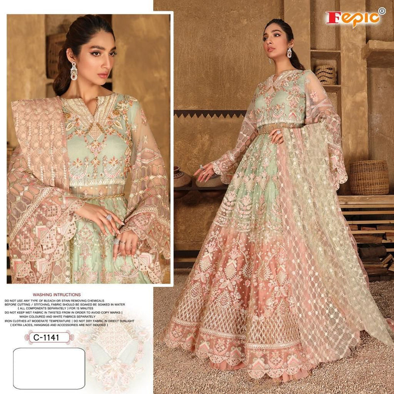 Fepic Rosemeen C 1141 Shaded Butterfly Net Wedding Wear Designer Salwar Kameez