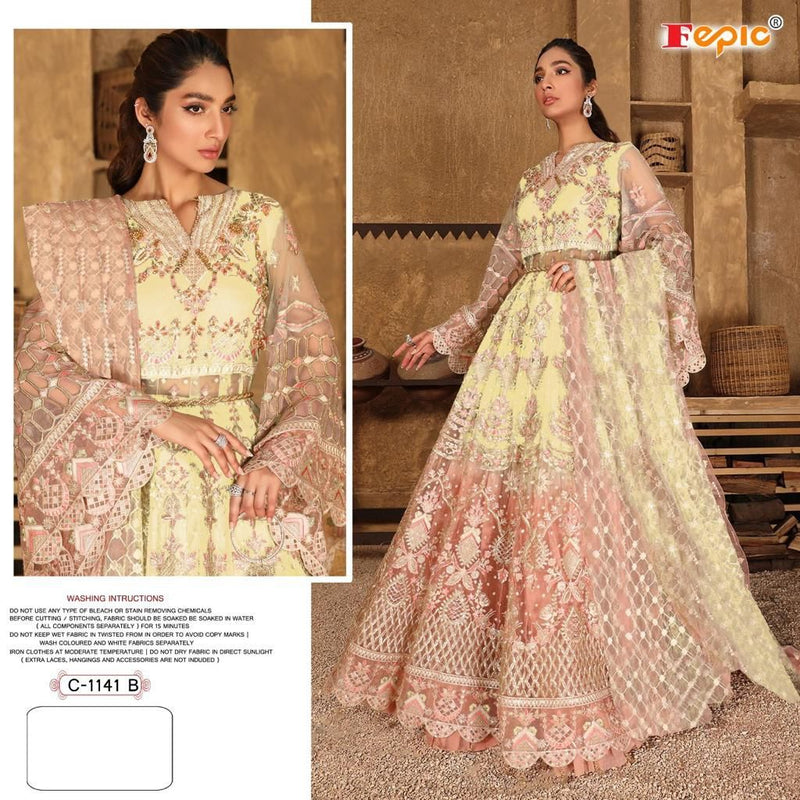 Fepic Rosemeen C 1141 Shaded Butterfly Net Wedding Wear Designer Salwar Kameez