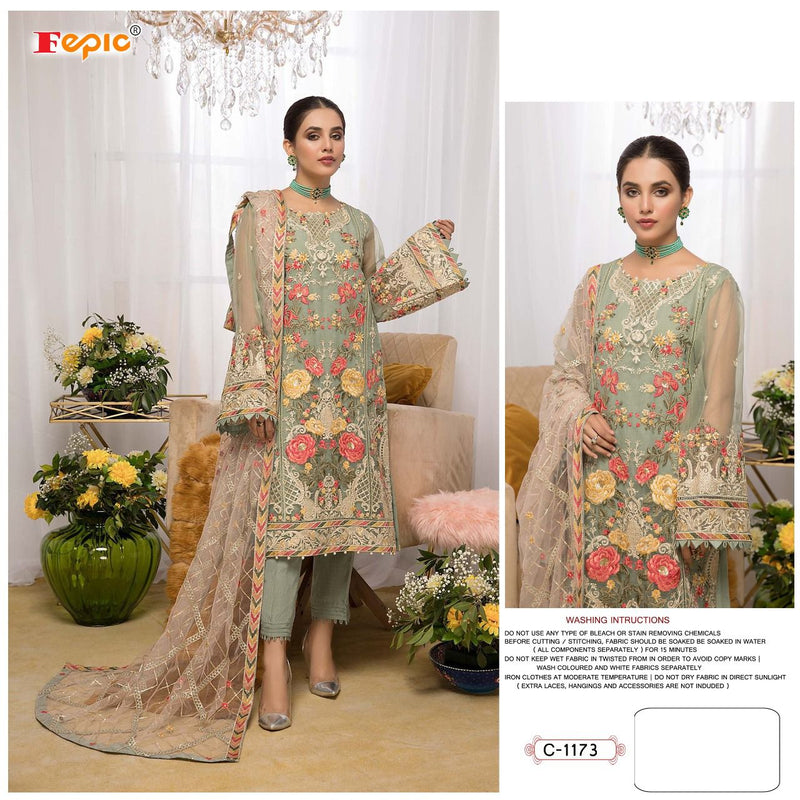 Fepic Rosemeen C 1173 Georgette Embroidered Elegant Designer Wedding Wear Pakistani Style Salwar Suits