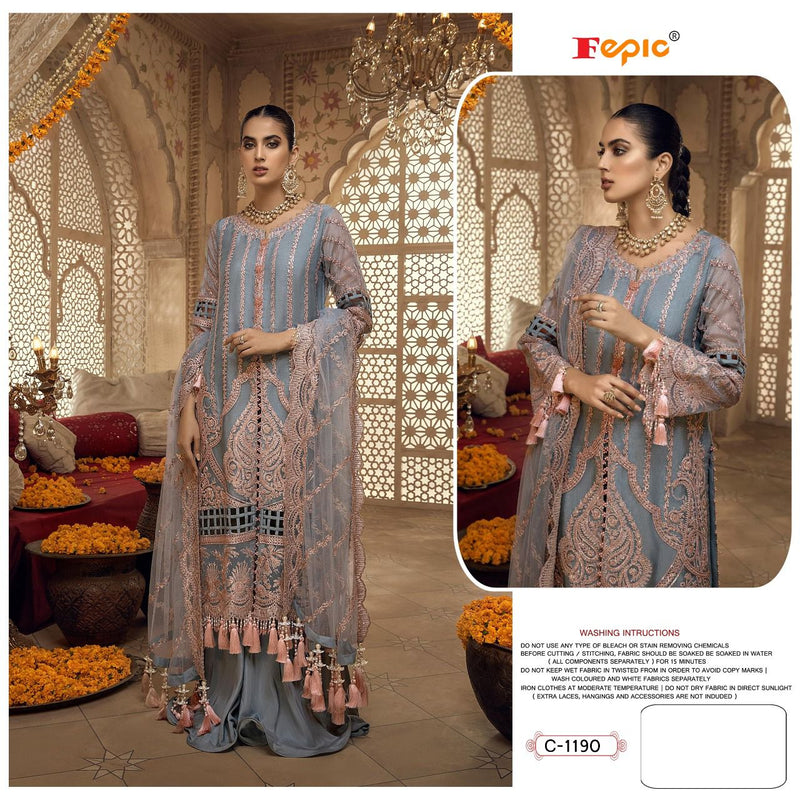 Fepic  Rosemeen C 1190 Butterfly Net Embroidered Wedding Wear Salwar Suits