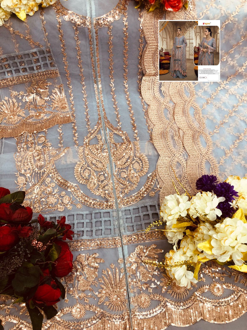Fepic  Rosemeen C 1190 Butterfly Net Embroidered Wedding Wear Salwar Suits