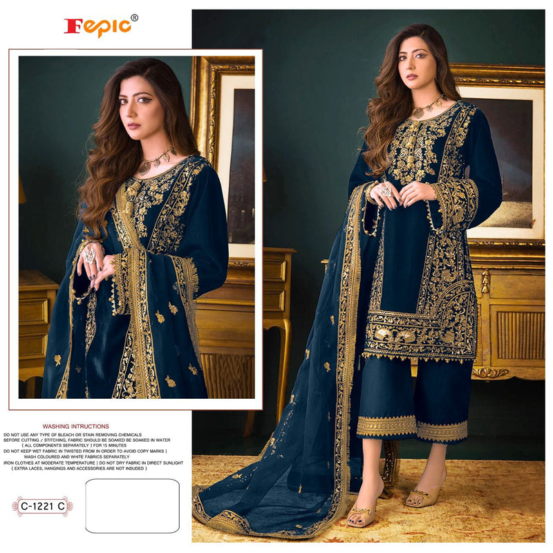 Fepic Rosemeen C 1221 Georgette With Heavy Embroidery Work Stylish Designer Wedding Look Salwar Kameez