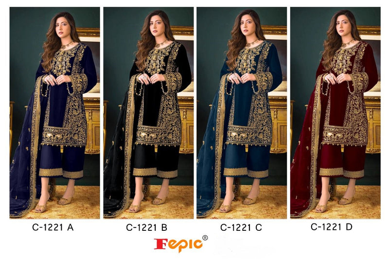 Fepic Rosemeen C 1221 Georgette With Heavy Embroidery Work Stylish Designer Wedding Look Salwar Kameez