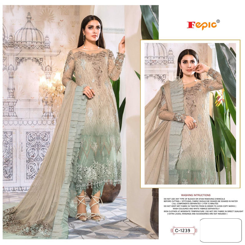 Fepic Rosemeen C 1239 A Net With Beautiful Work Stylish Designer Party Look Salwar Kameen