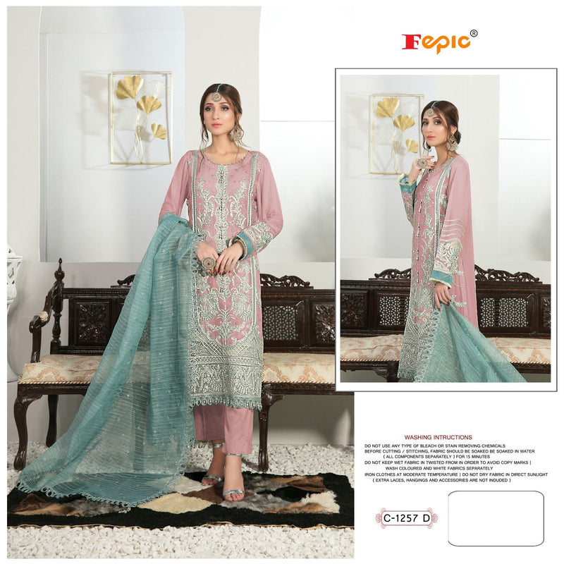 Fepic Rosemeen C 1257 D Georgette With Fancy Embroidery Work Stylish Designer Party Wear Salwar Kameez