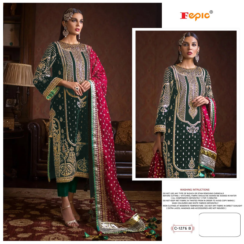 Fepic Rosemeen C 1276 Georgette With Heavy Embroidery Work Stylish Designer Party Wear Salwar Kameez