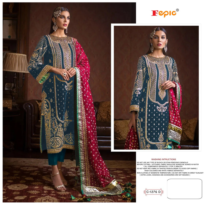 Fepic Rosemeen C 1276 Georgette With Heavy Embroidery Work Stylish Designer Party Wear Salwar Kameez