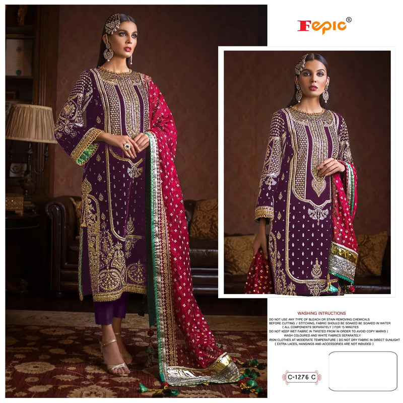 Fepic Rosemeen C 1276 Georgette With Heavy Embroidery Work Stylish Designer Party Wear Salwar Kameez
