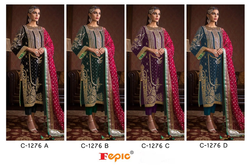 Fepic Rosemeen C 1276 Georgette With Heavy Embroidery Work Stylish Designer Party Wear Salwar Kameez