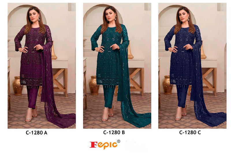 Fepic Rosemeen C 1280 Georgette With Beautiful Work Stylish Designer Party Wear Salwar Kameez