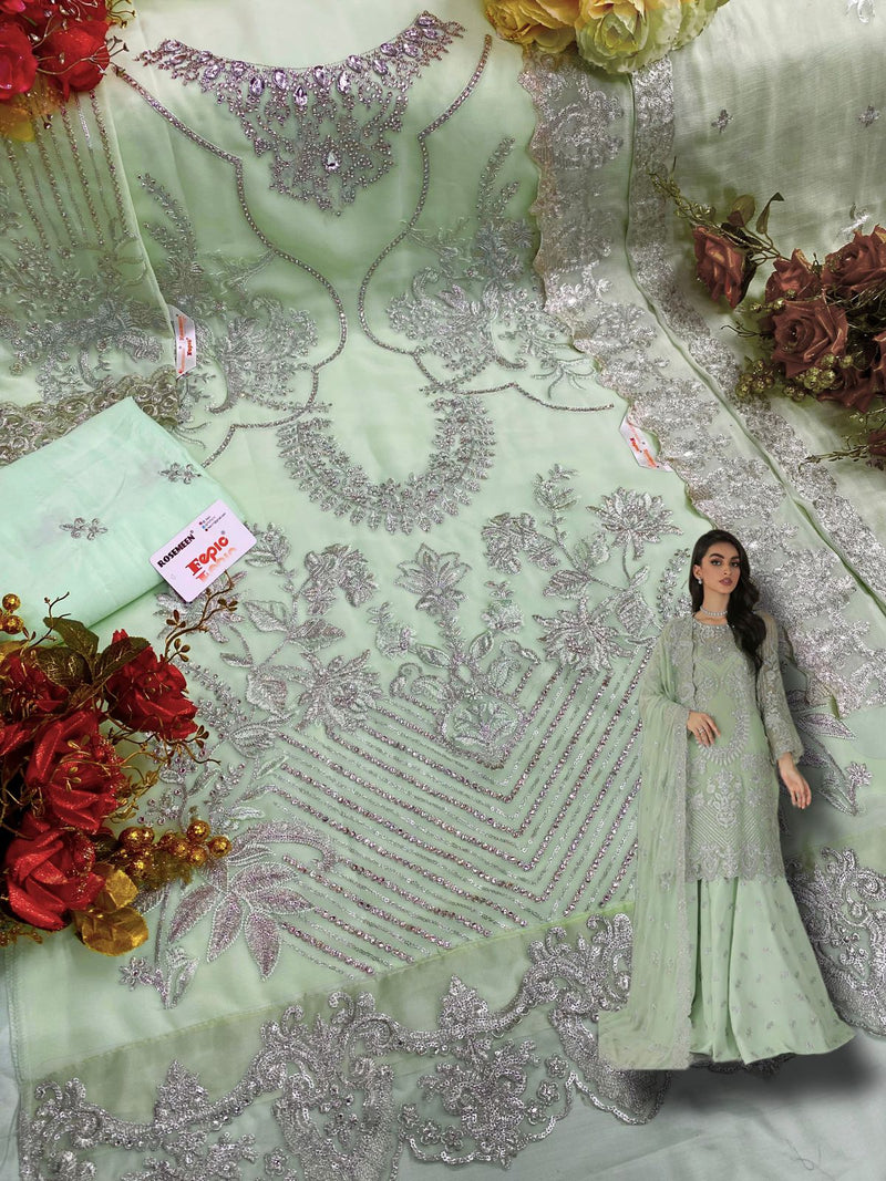 Fepic Rosemeen C 1509 Georgette With Heavy Embroidery Work Stylish Designer Party Wear Salwar Kameez
