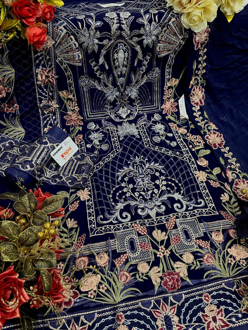 Fepic Rosemeen C 1515 Georgette With Heavy Embroidery Work Stylish Designer Party Wear Salwar Kameez