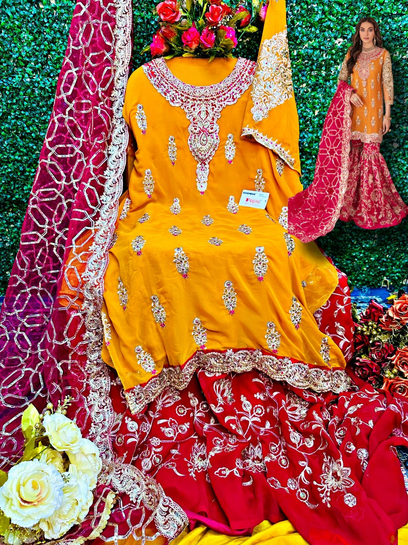 Fepic Rosemeen 5407 Georgette With Heavy Embroidery Work Stylish Designer Wedding Wear Salwar Kameez