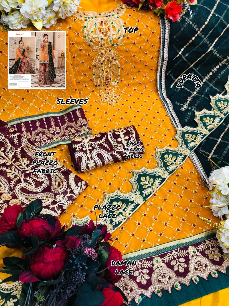 Fepic Rosemeen R 9101 Fox Georgette Pakistani Style Heavy Wedding Wear Salwar Suits