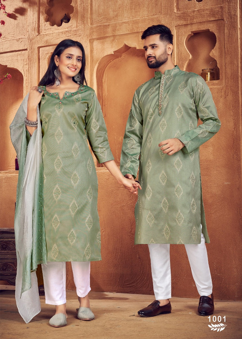 Banwery Royal Couple Vol 11 Jacquard Silk With Heavy Beautiful Work Stylish Designer Fancy Kurti
