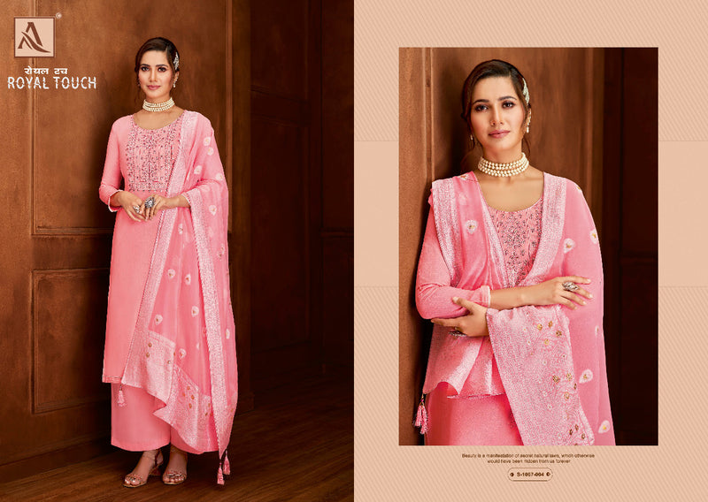Alok Suit Royal Touch Viscose With Heavy Embroidery Work Stylish Designer Attractive Look Salwar Suit