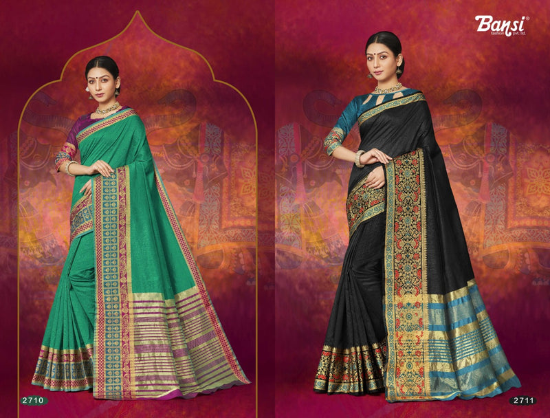 Bansi Royal Touch Vol.16 Fancy Sarees In Top Dyed