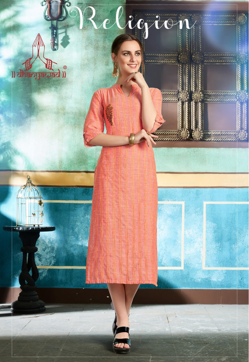 Dhanyawad Rubaroo Casual Dailywear Kurti Collection Silk Rayon