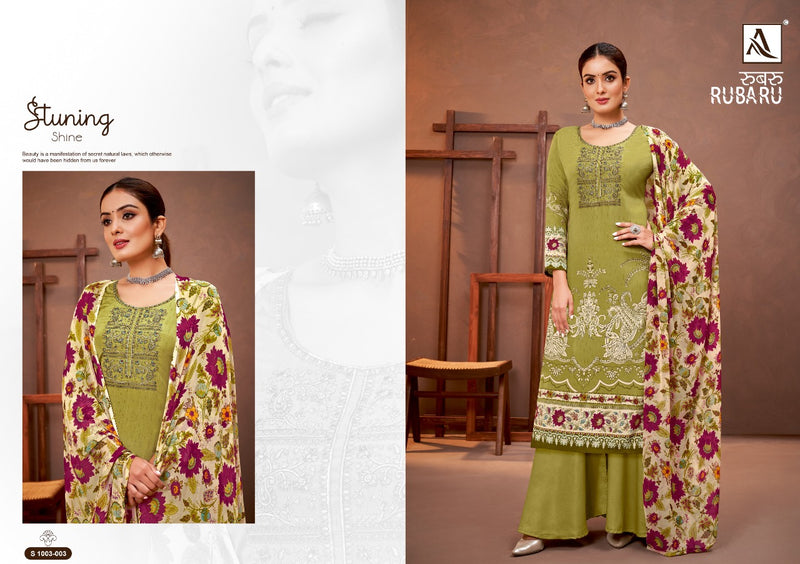 Alok Suit Rubaru Crepe With Pakistani Fancy Printed Work Stylish Designer Beautiful Salwar Kameez