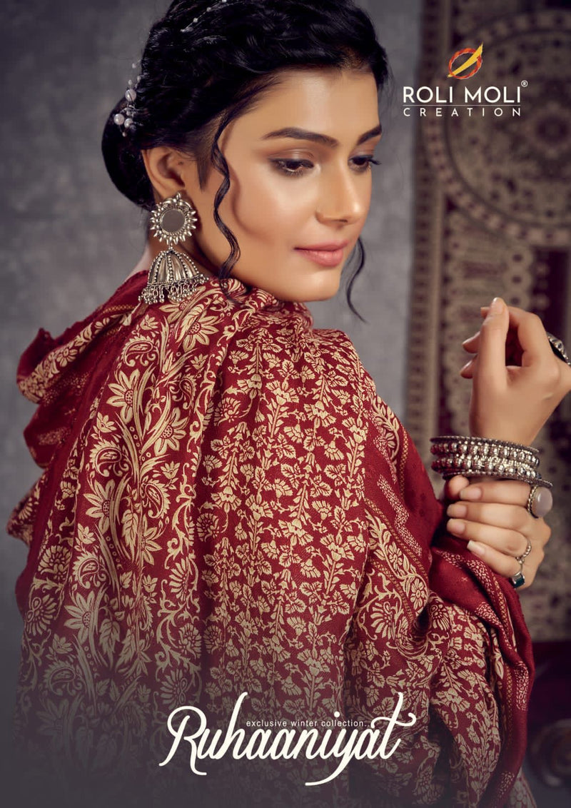 Roli Moli Creation Ruhaaniyat Pashmina With Printed Work Stylish Designer Festive Wear Salwar Kameez