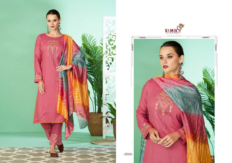 Vamika Ruhana Vol 2 Rayon Designer Festive Wear Kurtis With Bottom & Dupatta