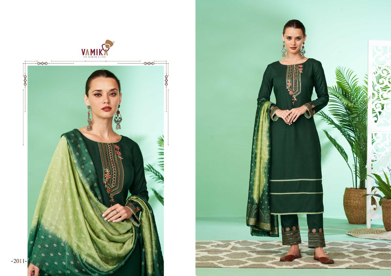 Vamika Ruhana Vol 2 Rayon Designer Festive Wear Kurtis With Bottom & Dupatta